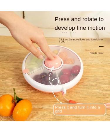 Grendly Snack Spinner for Kids - Rotatable Melonic Sweets & Seeds Organizer - Coral Pink Snack Container - Buy Online on GoSupps.com