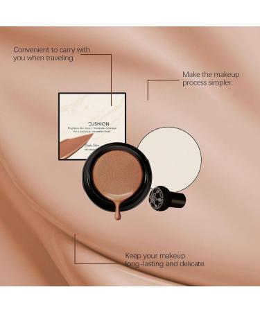  JIAOY Luvie Glow Cushion Foundation Mushroom-Shaped CC Cushion Air Cream Full Coverage Foundation for - Buy Online on GoSupps.com