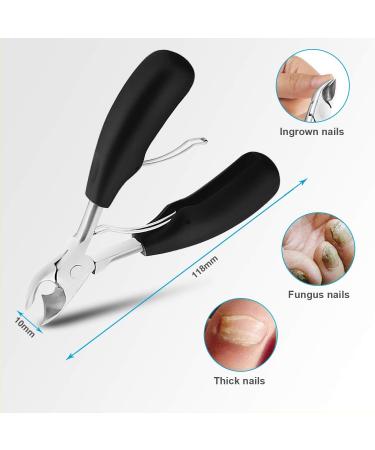 Thick Toenail Clippers Podiatrist Toe Nail Clippers for Ingrown & Thick & Men & Seniors Toenail and Nail Surgical Grade Stainless Steel Toenail Trimmer Nipper (Grey) - Buy Online on GoSupps.com