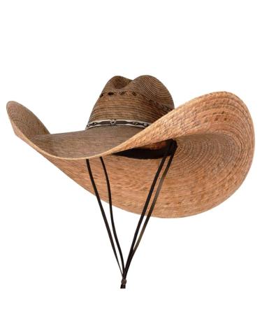 SOLID WING Oversized Western Cowboy Straw Hat One Size Natural