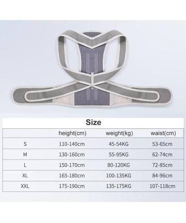 Adjustable Breathable Back Brace Posture Corrector for Men & Women - Pain Relief Support Belt in Gray Size Small - Buy Online on GoSupps.com