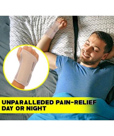 Left Wrist Brace for Carpal Tunnel | Adjustable Compression Sleeve for Pain Relief & Support | Suitable for Arthritis Tendonitis & Sports | Large/X-Large - Gray - Buy Online on GoSupps.com