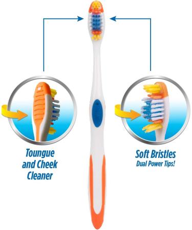 RM Oral Whitening Cavity Defense Soft Toothbrushes 4 Count Twin Pack - Gentle Cleaning for Brighter Smiles - Buy Online on GoSupps.com