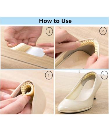 Upgrade Heel Cushions Inserts for Loose Shoes - High Heel Grips & Self-Adhesive Insoles for Foot Care (2 Pairs) - Perfect for Men & Women - Buy Online on GoSupps.com