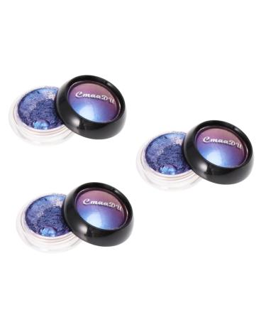 Mipcase 3pcs Eye Shadow Makeup Eyeshadow Glitter Shinning Eyeshadow Palettes Cosmetic Bright Light 1 count (Pack of 1) Bluex3pcs