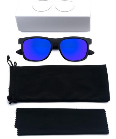 Full Reader Sunglasses for Men & Women - Mirrored Pink/Blue Lenses Outdoor Stylish Design Black Frame - 1.5x Magnification - Buy Online on GoSupps.com