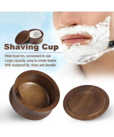 Men's Wooden Shaving Bowl - HEALLILY Shaving Soap Cream Cup with Lid for Home & Shop Use - Buy Online on GoSupps.com