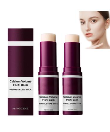 BRVLY Calcium Volume Multi Balm Stick - Wrinkle Smoothing Eye Repair & Anti-Aging Collagen - Moisturizing Firming Sticks for Women