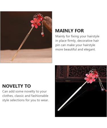 Hanfu Hairpin Hair Barrettes for Women Vintage Hair Stick Wedding Hair Barrettes Chinese Hairpin Pearl Trim Metal Trim Chinese Hair Stick Bride Acetic Acid Classical Flower Hairpin - Buy Online on GoSupps.com