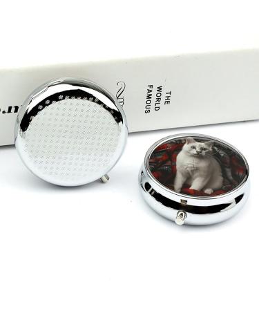 Portable Cat Pill Box Organizer - 3 Compartment Travel Medicine Case for Purse & Pocket - Buy Online on GoSupps.com