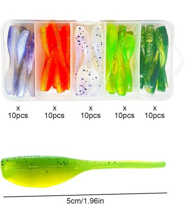 50PCS Crappie Jigs Lure Set - 2 Inch Crappie Bait with Jig Heads Hooks - Fishing Lures for Crappie - 50PCS Crappie Lures - Buy Online on GoSupps.com
