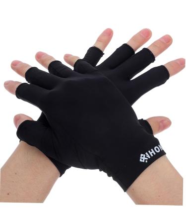 DOITOOL 1 Pair Uv Gloves Nail Molding Gel Uv Gel Gloves Summer Gloves Uv Nail Gloves Fingerless Gloves Girls Glove Nail Gel Uv Protection Gloves Women's Cool Gloves Led Fabric 19.5x8cm Black - Buy Online on GoSupps.com