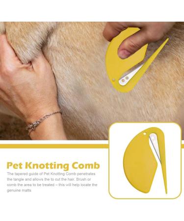 Pet Knotting Comb 2024 New De Knotting Comb for Dog and Cat Pet Dog Shedding Brush Puppy Kitten Brush Hair Removal Tool Knotting Comb Pet Grooming Tool Tangle Remover Leaf-Black Onesize - Buy Online on GoSupps.com