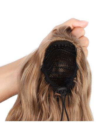 Pferdeschwanz Hair Extension Clip - 66cm Afro Curly Ponytail | Natural Blond & Brown | Easy Braid Clip-On - Buy Online on GoSupps.com