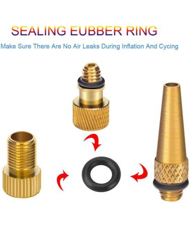 Mamakoi 21PCS Brass Presta Schrader Valve Adapter Tools | Bike Pump Presta Valve Adapter Accessories for Bike, Gym, Balloon, Toy Pump - Buy Online on GoSupps.com