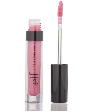 e.l.f. Lip Plumping Gloss, High-Shine Liquid Lip Color, Creates Fuller Lips & Plumper Pout, Moisturizing Formula, Mauve Lady, 0.09 Fl Oz