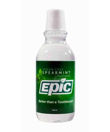 Epic Xyitol Spearmint Flavored Mouthwash 16 Fl Oz (Pack of 2)