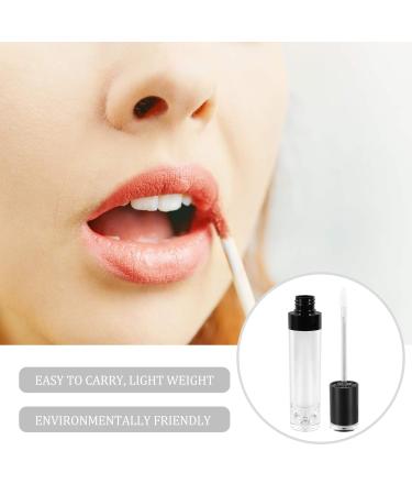 Buy Lurrose 4pcs Transparent Lip Gloss Tubes - DIY Reusable Lipstick Bottles | Mini 10x1.7cm Black - Ideal for Crafting & Cosmetics - Buy Online on GoSupps.com
