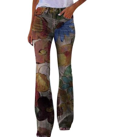 Beshionljs Women Long Running Pants with Pockets - Gold Print, High Waist XX-Large Sweatpants - Buy Online on GoSupps.com