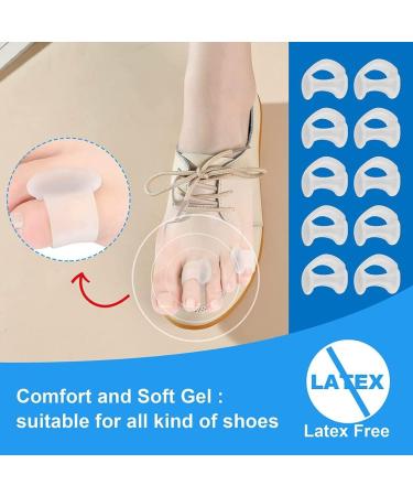 Pinky Toe Separators Translucent Gel Toe Protector Small Silicone Toe Spacers Cushions for Curled Overlapping Separate Toe - Buy Online on GoSupps.com