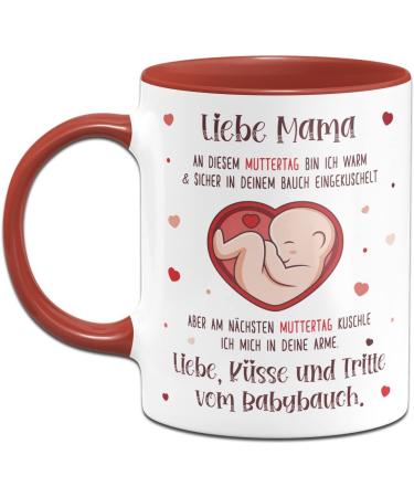 Dear Mom Coffee Cup - Unique Mother's Day Gift for Expectant Mothers - Ceramic Cup for Pregnancy - Perfect for Moms-to-Be (Red) - Buy Online on GoSupps.com