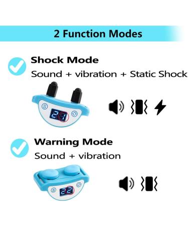 Paipaitek Cat Shock Collar - Sound, Vibrate, Shock Modes for Cats & Kittens - Waterproof & Rechargeable Blue - Buy Online on GoSupps.com