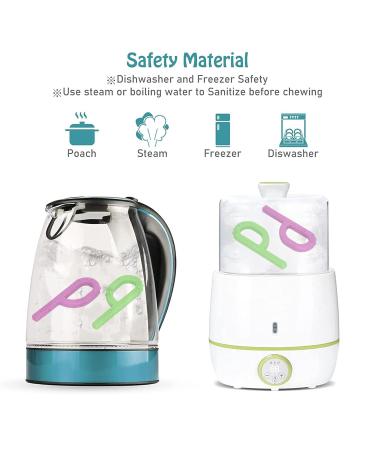 Silicone P Shape Teething Stick 2-Pack - Sensory Chewing Toy for Babies - Bright Color Soft Toy for Home and Travel (Type B) - Buy Online on GoSupps.com