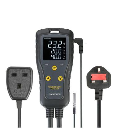 DIGITEN Temperature Controller DTC101 Greenhouse Thermostat Outlet Home Brewing Temperature Controlled Switch 10A Heat Mat Thermostat Aquarium Temperature Controller Heating Cooling Mode - Buy Online on GoSupps.com