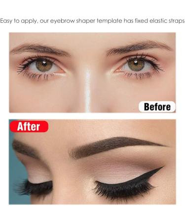 12PCS Eyebrow Shaping Tool Kits with Elastic Fixing Strap Silicone Material for Eyebrow Shapes (As Shown) - Buy Online on GoSupps.com