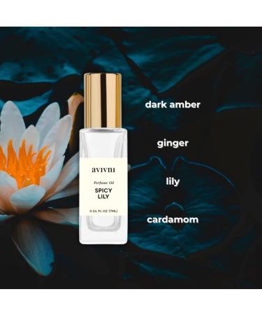 Spicy Lily Perfume- Luxury Fragrance Oil RollOn Clean Ingredients (0.24oz - 7ml) Dark Amber Ginger Lily Spices Best Rich Unique Echanting Scent with Projection & Long Lasting - Buy Online on GoSupps.com