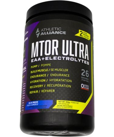 Athletic Alliance MTOR Ultra EAA Powder Complete Amino Acid Supplement for Intra Workout and Recovery Keto Friendly Essential Aminos to Build Muscle (Blue Freeze) - Buy Online on GoSupps.com