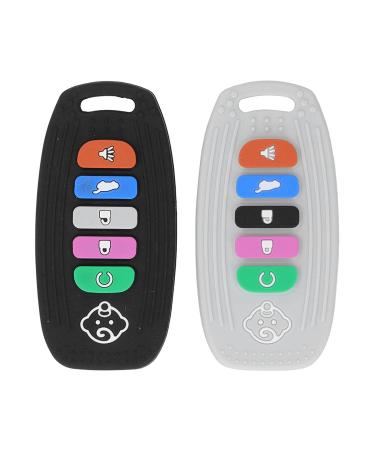 2pcs Safe Grade Silicone Baby Teething Toy | Remote Control Shape Soother Toy | Soothing Teething Toy - Buy Online on GoSupps.com