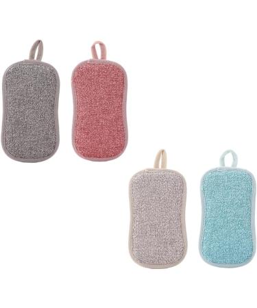 Kitchen Cleaning Sponges Double Sided Kitchen Utensil Brushes for Dishes Pots 4PCS Scrub sponges - Buy Online on GoSupps.com