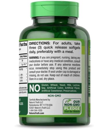 Nature's Truth Flaxseed Oil Capsules | 90 Softgels - Cold Pressed, Non-GMO & Gluten Free - Buy Online on GoSupps.com