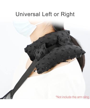 HapiPoppy Arm Sling Shoulder Cushion - Comfortable Support for Arm, Elbow, and Wrist Injuries - Minky Dot Black - For Women, Men, and Kids - Buy Online on GoSupps.com