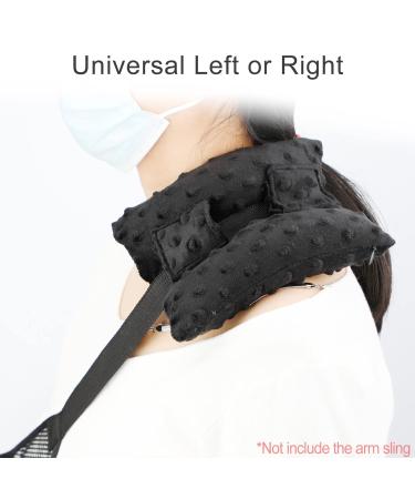 Neck Pad Strap Cushion Pillow for Arm Sling - Comfort Support for Shoulder & Elbow Injuries - Minky Dot Black - Buy Online on GoSupps.com