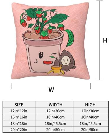 YYHHAOFA Sunflower Seeds and Strawberries Picture Universal Pillowcase for All Seasons 18"x18" : Soft and Comfortable Suitable for car Sofa Black 18 x 18-Inch - Buy Online on GoSupps.com