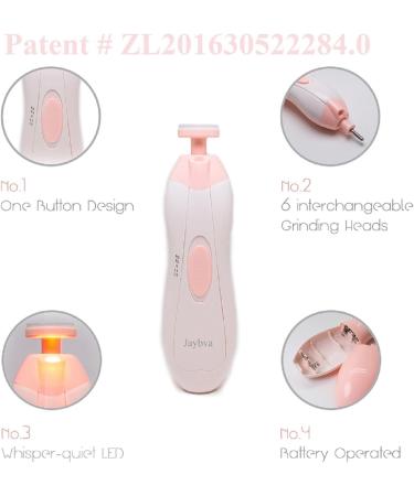Jaybva Baby Nail File Electric Trimmer - Safe Clippers Set for Newborns & Toddlers - Automatic Nail Cutter Kit in Pink - Buy Online on GoSupps.com