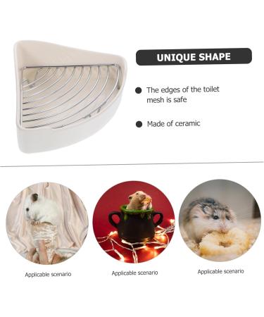 GRIRIW Small Pet Ceramic Toilet Hamster Toilet Bunny Toilet Rabbit Training Potty Bunny Litter Pan Rabbit Litter Pan Indoor Bunny Potty Tray Rabbit Toilet Dog Toilet Indoor Pet Potty 24x18.5cm White - Buy Online on GoSupps.com