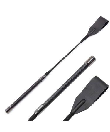 18" Real Riding Crop Whip Genuine Leather Top for Equestrian Sports