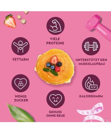 Gymqueen Protein Pancake Baking Mix Vanilla 500g - High Protein Quick & Easy Pancake Powder Sugar Reduced - Buy Online on GoSupps.com