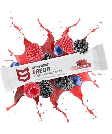 MTN OPS Super Reds Daily Health and Antioxidant Drink Powder Free Radical Fighting Blend Boosted with Phyto-Nutrients 30 On-The-Go Packs Just Add Water - Buy Online on GoSupps.com