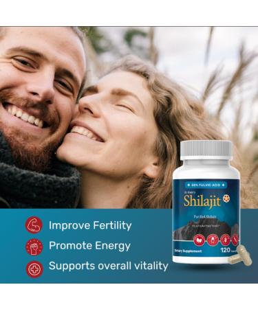 Shilajit Capsules for Men & Women 250mg Himalayan Shilajit Extract with 50% Fulvic Acid & 85+ Trace Minerals for Fertility - Himalayan Supplement for Energy & Vitality Better Than Resin - 60 Count 60 Count (Pack of 1) - Buy Online on GoSupps.com