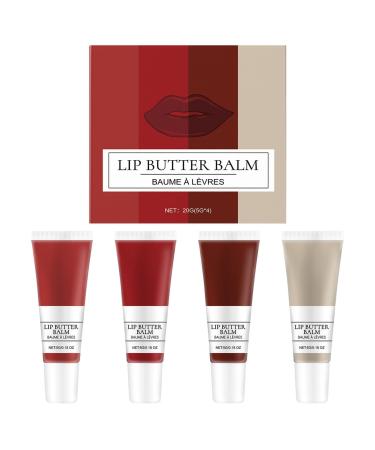 Lip Conditioning Balm, Lip Balm Set | 4Pcs Lip Cream Set Moisturizing Lip Balm | Long Lasting Lip Gloss, Anti-Cracking Moisturizer for Women