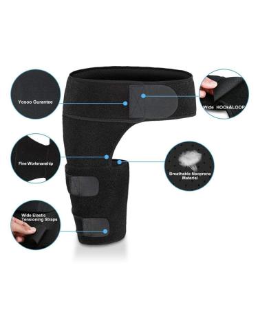 GOTOTOP Compression Brace for Hip & Thigh Support | Adjustable Sciatica Relief Wrap for Men & Women - Premium Quality - Buy Online on GoSupps.com