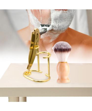 Fenteer 3-in-1 Shaving Set | Durable Razor Brush & Cleaning Tool | Perfect Gift for Valentine's Day & Father's Day - Gold Edition - Buy Online on GoSupps.com