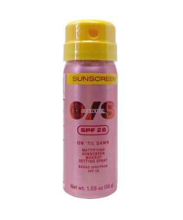 One/Size On 'Til Dawn Mattifying Sunscreen Makeup Setting Spray SPF 28 - Travel Size (1.05 Oz)