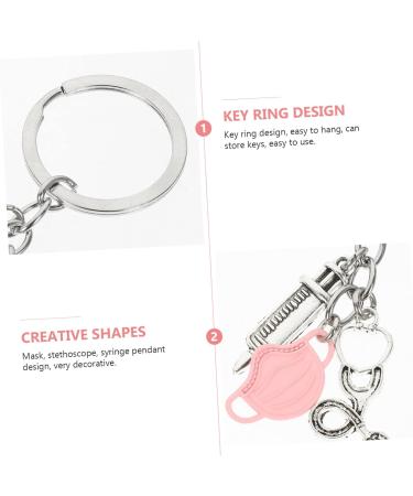 VALICLUD 4pcs Stethoscope Keychain Set | Decorative Keychains & Backpack Pendants for Women | Metal Alloy Keyring for Car Keys - Buy Online on GoSupps.com