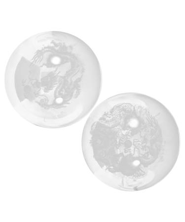 Ultechnovo 2st Healthy Massage Ball Chinese gymnastics balls Hand massager Chinese baoding balls massage balls palm massage ball household relaxation ball gift exercise ball glass