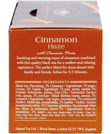 Ahmad Tea Cinnamon Haze Black Tea - 20 Teabags, 20 Count Pack - Premium Cinnamon Flavor - Buy Online on GoSupps.com